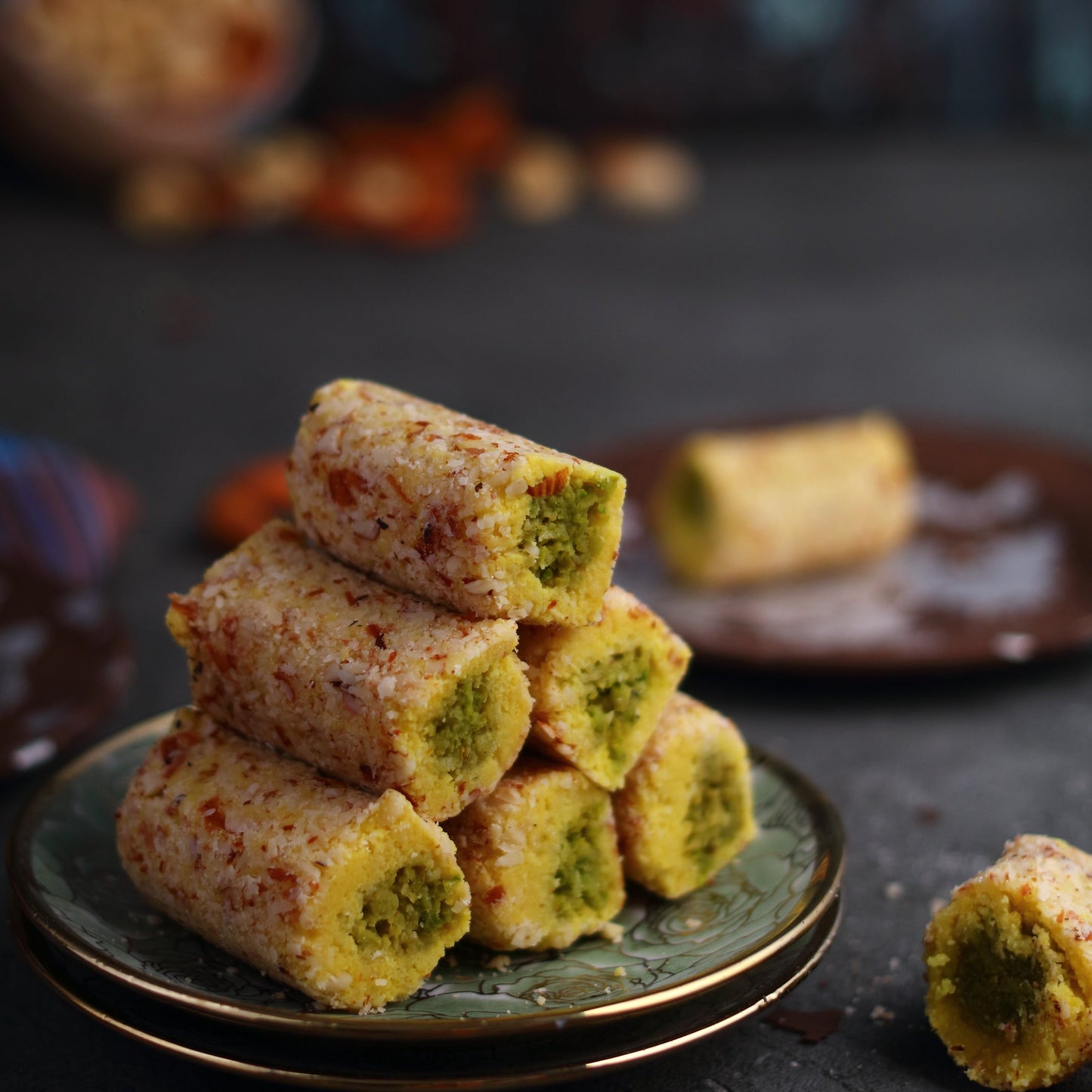 Badam Kesar Roll